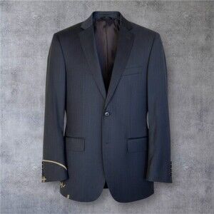 MARC ANTHONY Slim fit Mens Blazer 38R WOOL Gray Sport Coat 2-Button Suit Jacket